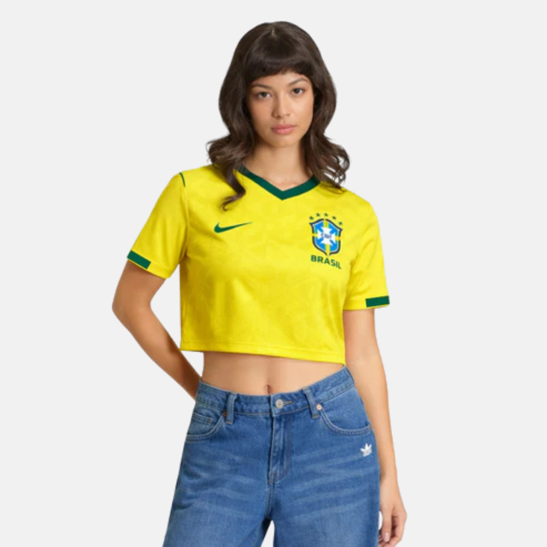 Camisa Feminina Cropped Seleção Brasileira 2026 Home