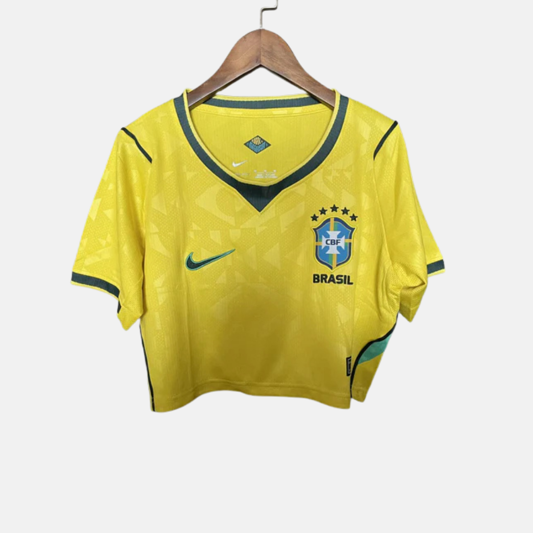 Camisa Feminina Cropped Seleção Brasileira 2026 Home